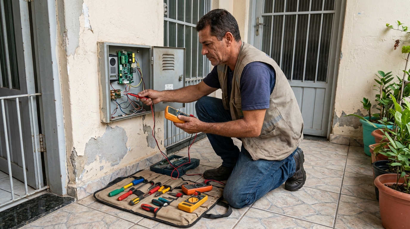 Troca de Fiação de Interfone no Tarumã, Viamão‑RS